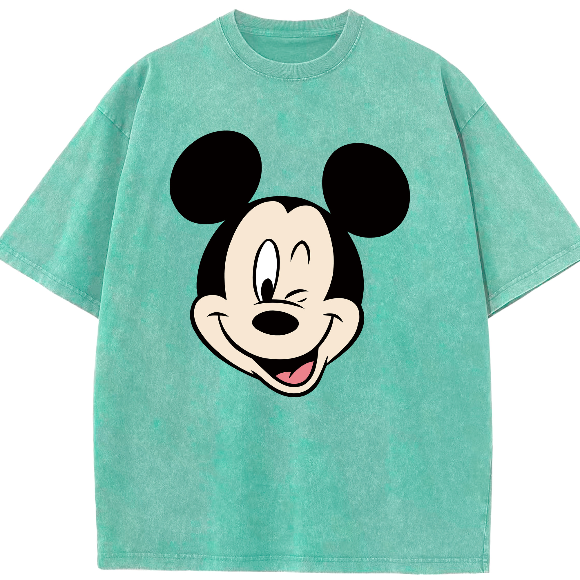 （画像用） ミッキーマウス Mickey Mouse 綿100% ヴィンテージ風 半袖Tシャツ（フロントプリント）